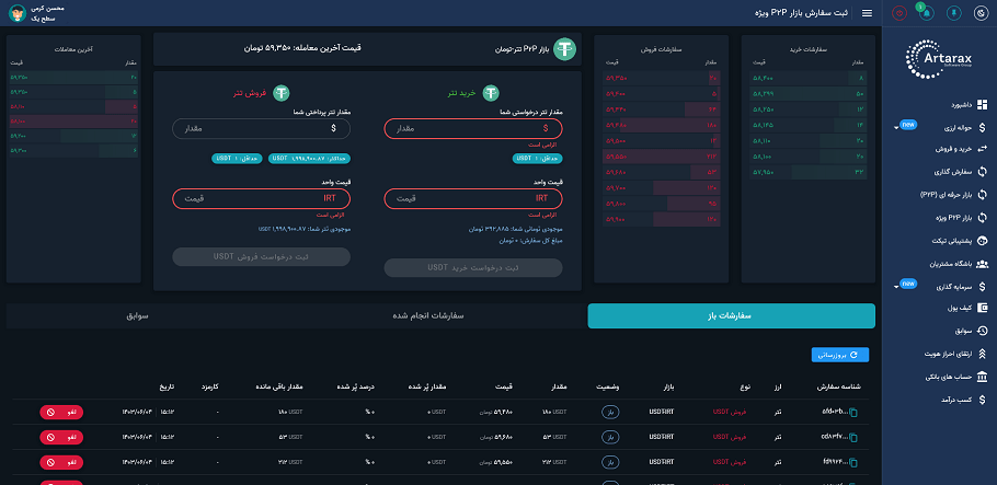 صرافی P2P ریالی با انجین بومی
