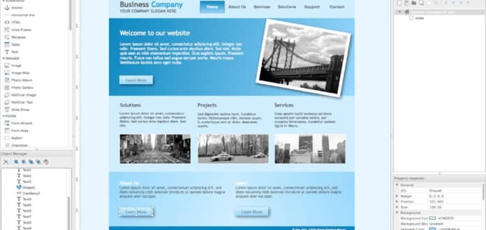استفاده از website builder